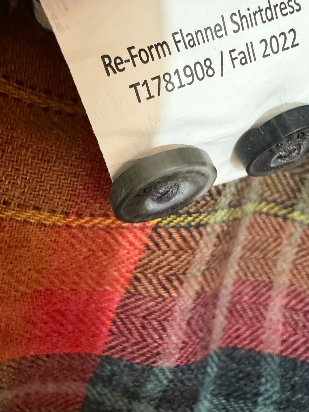 Toad&Co Plaid Shirt Dress in Rust, Olive & Navy - Picture 11 of 11